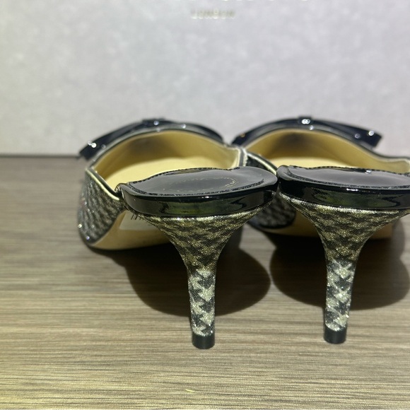 Jimmy Choo Houndstooth Black and White Heels - Picture 3 of 4
